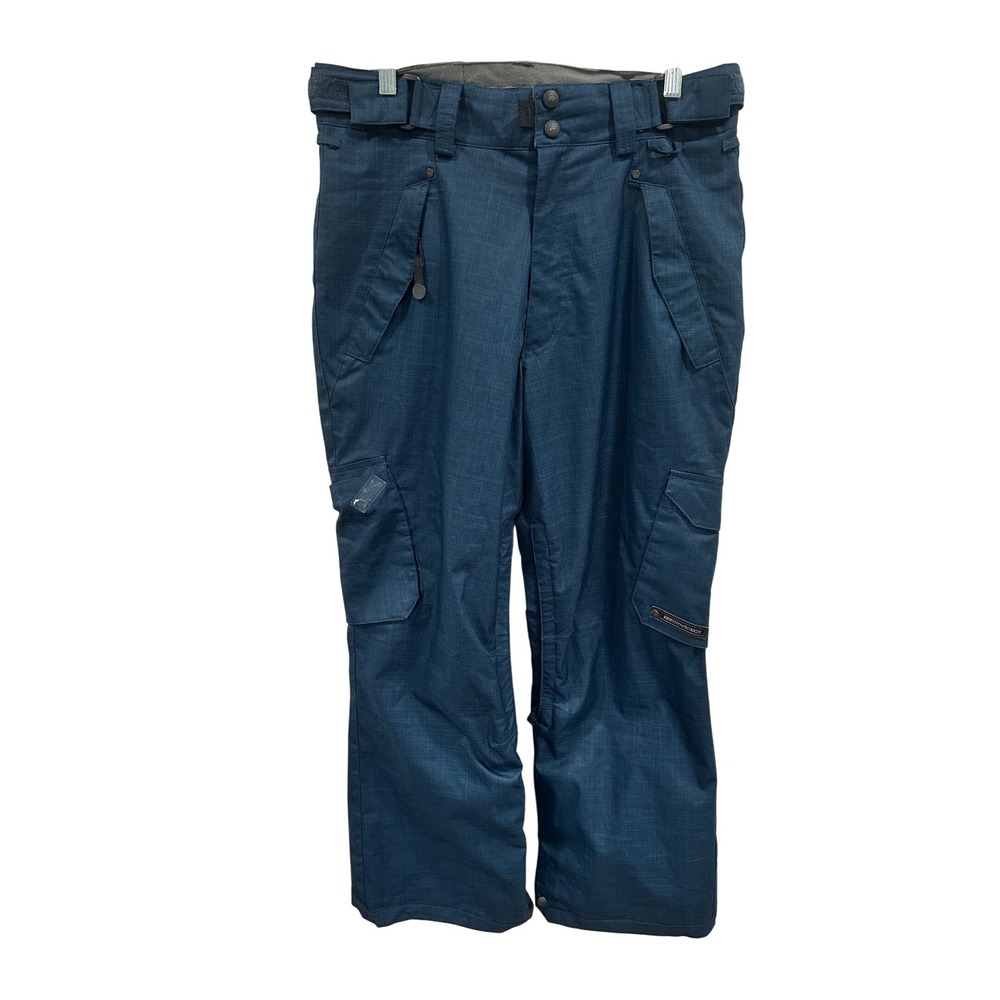 RIDE Snowboards Mens Blue Snow‎ Skiing Pants Medium Cargo Pockets